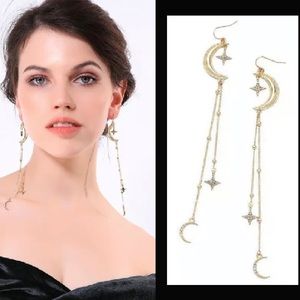 Betsey Johnson Jewelry - Betsey Johnson 🌙 moon & star⭐️ drop earrings Betsey Johnson Jewelry - Betsey Johnson 🌙 moon & star⭐️ drop earrings